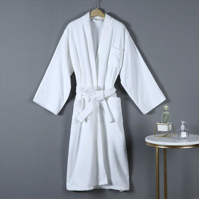 Roupa de banho de algodão de hotel hipoalergênica e macia Camisa de noite de comprimento médio para adultos