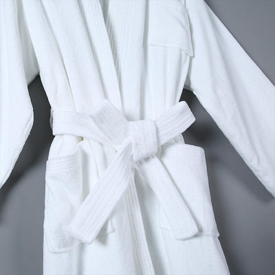 Roupa de banho de algodão de hotel hipoalergênica e macia Camisa de noite de comprimento médio para adultos