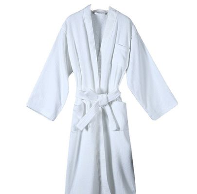 Roupa de banho de algodão de hotel hipoalergênica e macia Camisa de noite de comprimento médio para adultos