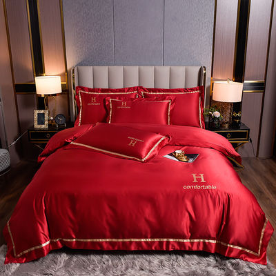 Casa Hotel Casamento Luxo Colorido Sólido Cobertura de Coberta Lenço de almofada Set de roupa de cama