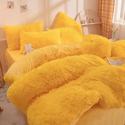 Capa de cobertor de travesseiro Shaggy Plush personalizado define roupa de cama de inverno macia sem preenchimento