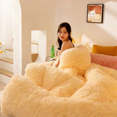Tamanho Rei Cor Personalizada Todos os Tempos Quilt Orgânico Quente Puffy