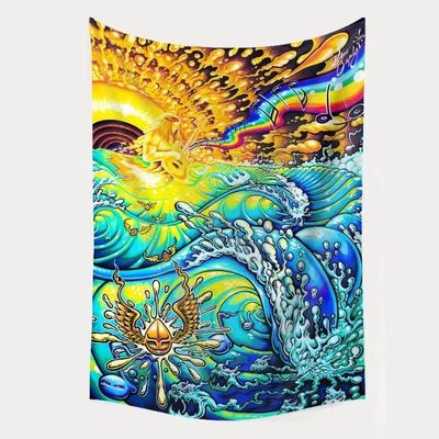 Impressão 3D Tapete de cogumelos Trippy Hippie Psicodélica Arte Abstracta Tapete para pendurar na parede