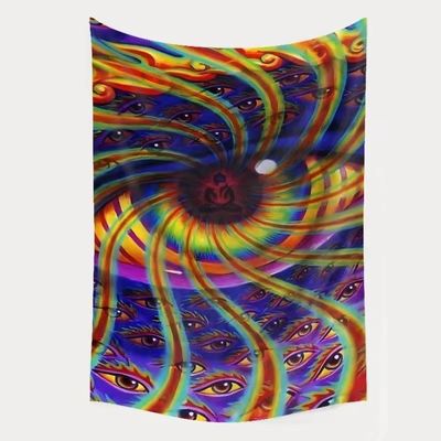 Impressão 3D Tapete de cogumelos Trippy Hippie Psicodélica Arte Abstracta Tapete para pendurar na parede