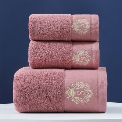 Logotipo personalizado bordado Toalha de algodão puro, macia e absorvente, presente perfeito.