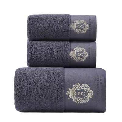 Logotipo personalizado bordado Toalha de algodão puro, macia e absorvente, presente perfeito.