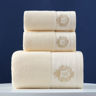 Logotipo personalizado bordado Toalha de algodão puro, macia e absorvente, presente perfeito.