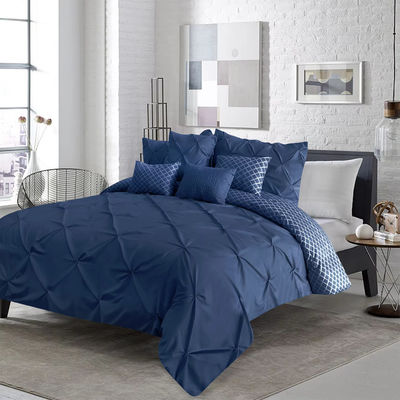 Popularidade Stocks 90GSM 3 Peças Pintuck Cover Soft Microfiber Set de roupa de cama Todas as estações fechamento de fecho personalizado