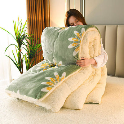 Poliéster de Enchimento de Inverno Quilt espessado Quilt de lã de cordeiro quente para sono suave e confortável