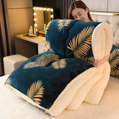 Poliéster de Enchimento de Inverno Quilt espessado Quilt de lã de cordeiro quente para sono suave e confortável