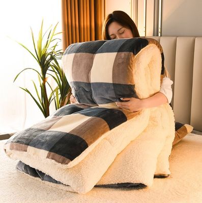 Poliéster de Enchimento de Inverno Quilt espessado Quilt de lã de cordeiro quente para sono suave e confortável