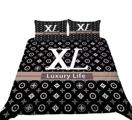 Desenho de moda de luxo coberta de cobertor de microfibra descartável com almofadas
