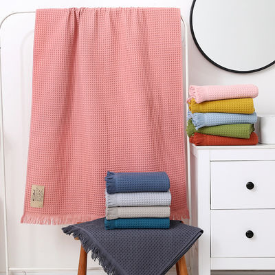 Hotel Toalha de banho suave multicolorida Tassel Xal 90*180 com antimicrobiano e algodão