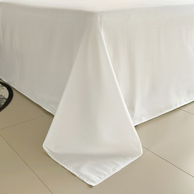 Grade A 100% de algodão branco King Size Set de roupa de cama Plaid Sheet Flat para cama Set de lençóis de cama