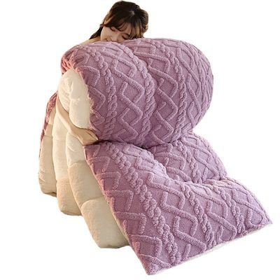 Quilt de lã de cor de carneiro aquecido espessado personalizado para Quilt de fibra química sustentável