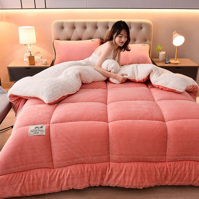 Rosa Branca Solid Oeko-Tex Conforter Edredon Twin Set de roupa de cama adequado para todas as estações do ano