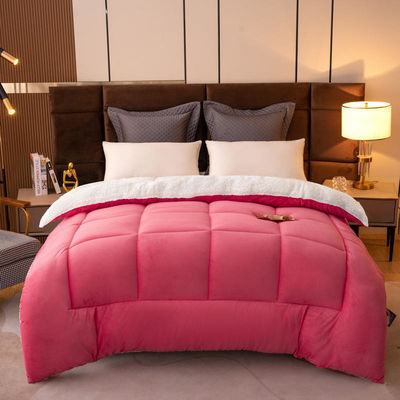 Rosa Branca Solid Oeko-Tex Conforter Edredon Twin Set de roupa de cama adequado para todas as estações do ano