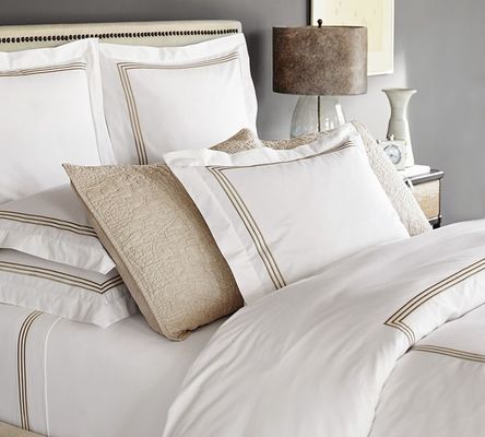 HotelHome 100% algodão bordado cobertor de cobertor de cama conjunto de 4 peças única dupla rainha rei