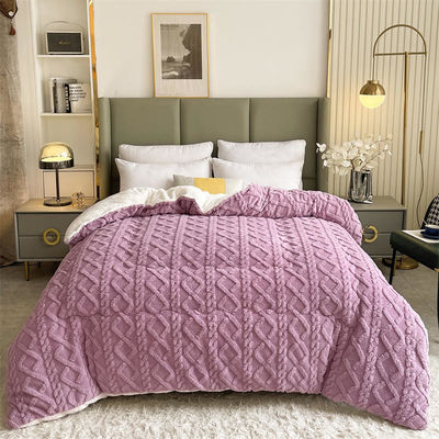 Caloroso Chunky espessado Veludo Inverno Sherpa Quilt Peso Cobertura