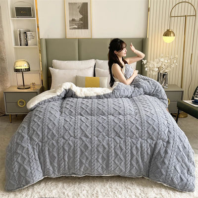 Caloroso Chunky espessado Veludo Inverno Sherpa Quilt Peso Cobertura