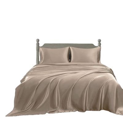 Cama de cama de seda satinada não descartável para casa com 2 PCS