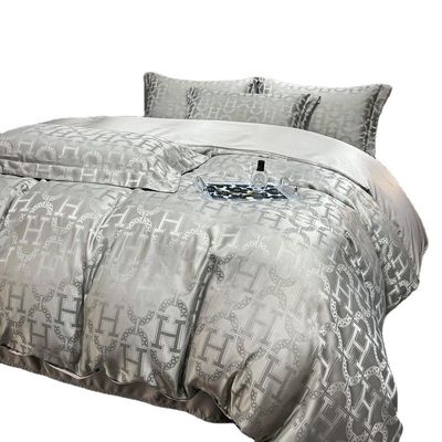 40 conteúdo de tecido luz luxo satin jacquard quatro peças de roupa de cama conjunto para mercados de país