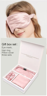 Caixinha de almofada Silk Charmeuse Box e Satin Eyemask Set para dormir em todas as estações