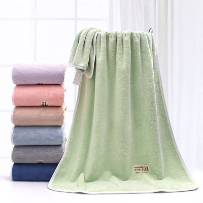 Toalha de veludo de coral com logotipo bordado, altamente absorvente e de secagem rápida para todas as idades