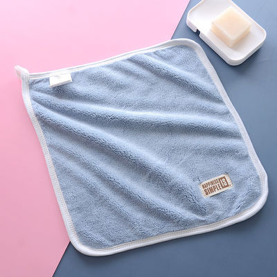 Coral escuro Plush espessado Limpeza facial e beleza bordado Chapeuzinho Quadrado Pequeno