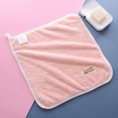 Coral escuro Plush espessado Limpeza facial e beleza bordado Chapeuzinho Quadrado Pequeno