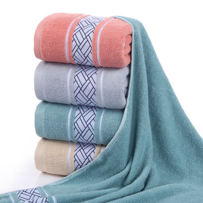 Desenhos personalizados Toalha de banho com suporte Todo algodão absorvente Unisex Grande tamanho