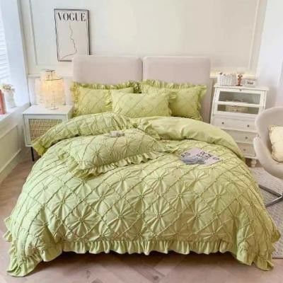 Set de roupa de cama macia 100% de algodão para todas as estações com cortina e cobertor combinados