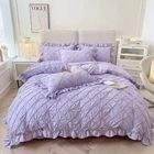Set de roupa de cama macia 100% de algodão para todas as estações com cortina e cobertor combinados