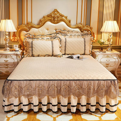 Tamanho personalizado Slip Set de colcha de inverno com roupa de cama bordada de luxo 3 peças