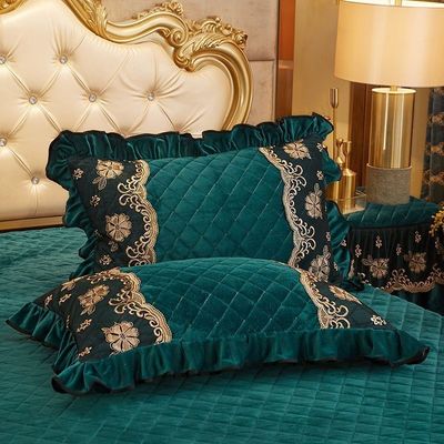 Tamanho personalizado Slip Set de colcha de inverno com roupa de cama bordada de luxo 3 peças