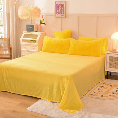 Todos os grupos Rainbow Color Fur Velvet Fluffy Plush Soft Sheet Set para Crianças Menina