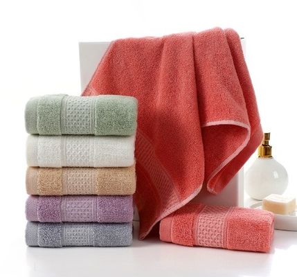 Jacquard 100% algodão toalha de lavagem facial cor sólida toalha macia seleção popular