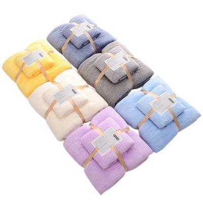 Casa Densidade do albergue Toalha de banho de veludo de coral Módula e absorvente com renda simples
