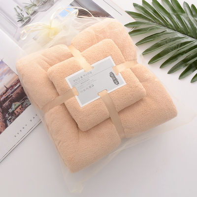 Casa Densidade do albergue Toalha de banho de veludo de coral Módula e absorvente com renda simples