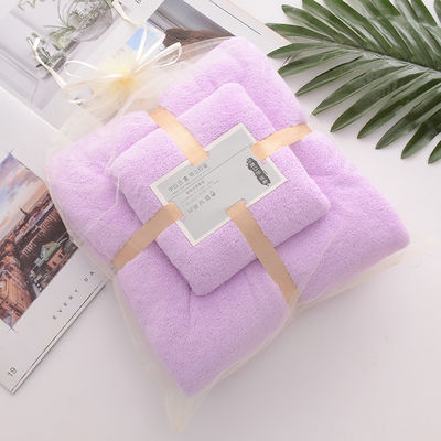 Casa Densidade do albergue Toalha de banho de veludo de coral Módula e absorvente com renda simples