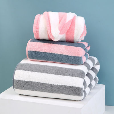 Toalha de praia de veludo de coral espessada 32*32cm/ 35*75cm/ 70*140cm/ Personalizada para hóspedes do hotel