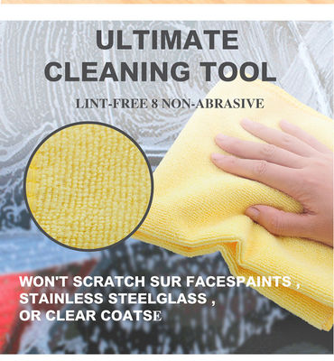80% Poliéster 20% Poliamida 40*40cm 300gm Toalha de microfibra para limpeza de carro e cozinha
