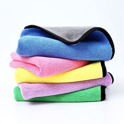 5-Pack Toalhas de dois lados espessas Coral Veludo Forte Absorção de Água Logotipo personalizado
