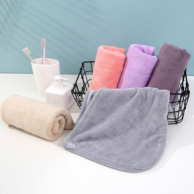 Capuz de cabelo seco de veludo de coral espessado para mulheres 25*63cm 50g Super absorvente e de secagem rápida