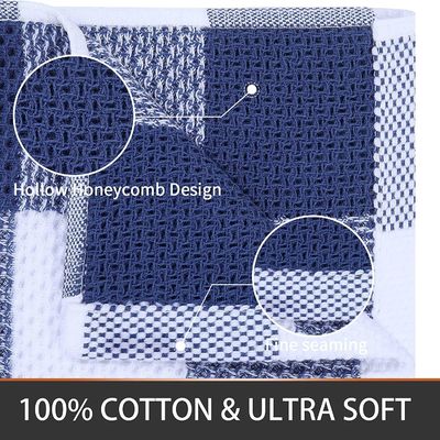 Chapéus de algodão puro Waffle Quadrado em cor personalizada 50g Chapéus de absorção em quadrados