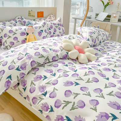 2024 Tendência Simple Skin-Friendly Cotton Four-Piece Set para uma cama natural e orgânica