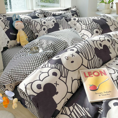 2024 Tendência Simple Skin-Friendly Cotton Four-Piece Set para uma cama natural e orgânica