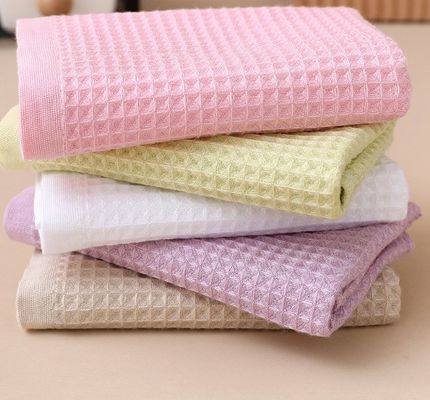 Set de toalha quadrada de cozinha de algodão puro com garfo Waffle Garantir toalha quadrada