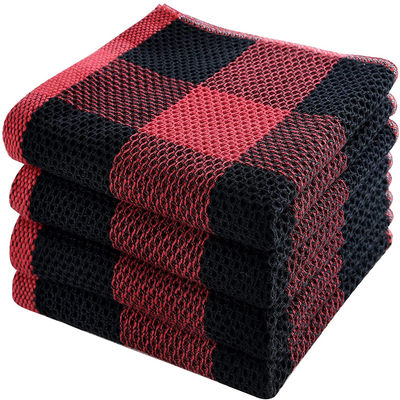 Toalha de Waffle Quadrada Espessada Custom Toalha de Honeycomb de Algodão Puro para Promoção