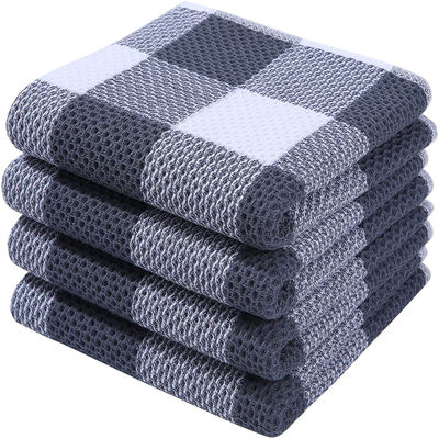 Toalha de Waffle Quadrada Espessada Custom Toalha de Honeycomb de Algodão Puro para Promoção